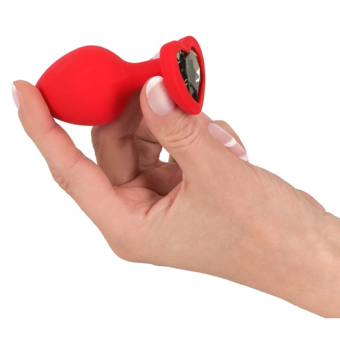 Dop anal You2Toys, silicon, decorativ cu inima, transparent - [7,9cm x 3,5cm]