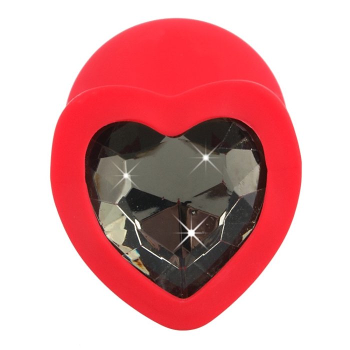 Dop anal You2Toys, silicon, decorativ cu inima, transparent - [7,9cm x 3,5cm]