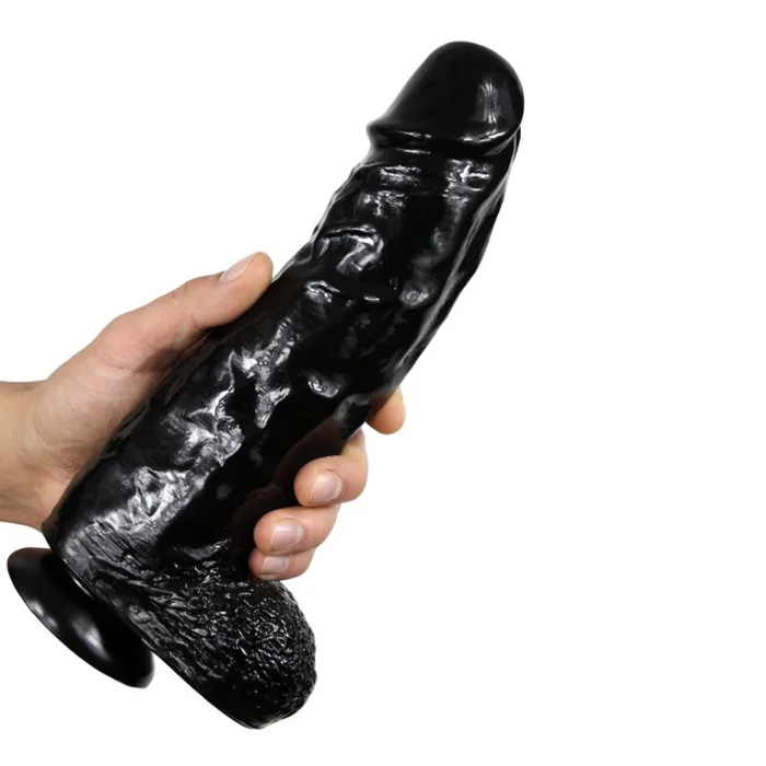 Dildo XXL, Icon Brands "Big Black Giant" 25 cm - Negru