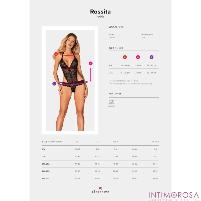 Obsessive Body Black Riobody Rossita, dantela neagra