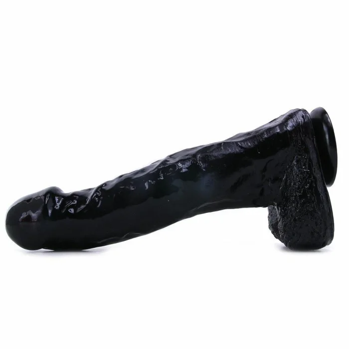 Dildo XXL, Icon Brands "Falcon Big Black Cock Twizted" 30,5 cm - Negru