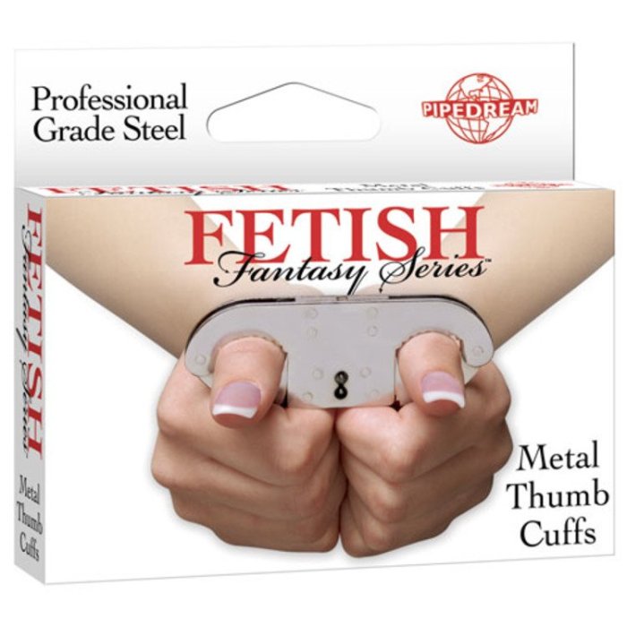 Fetish Fantasy Series Metal Thumb Cuffs - vedere frontala