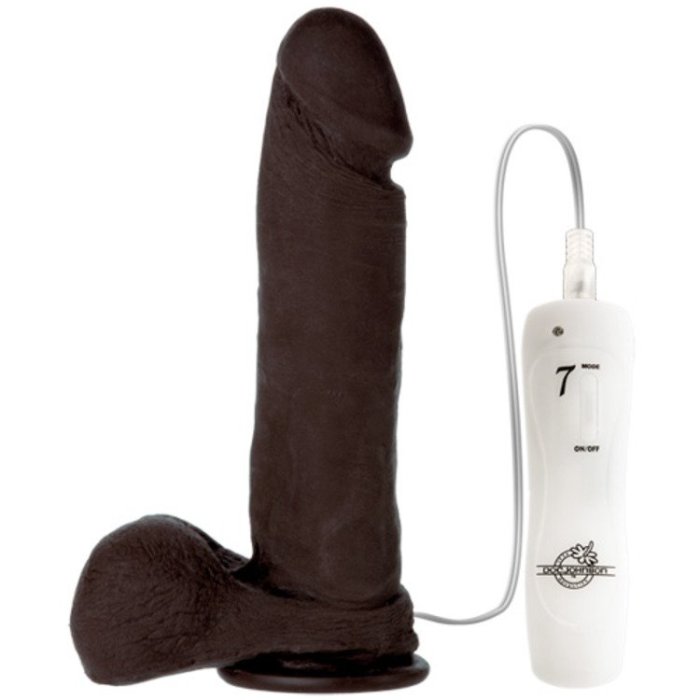 Vibrator Ultra Realistic UR3 Vibrating Cock - 8 Negru - vedere frontala