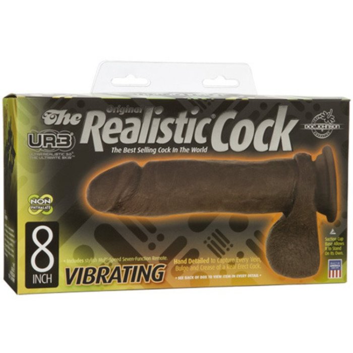 Vibrator Ultra Realistic UR3 Vibrating Cock - 8 Negru - detaliu design