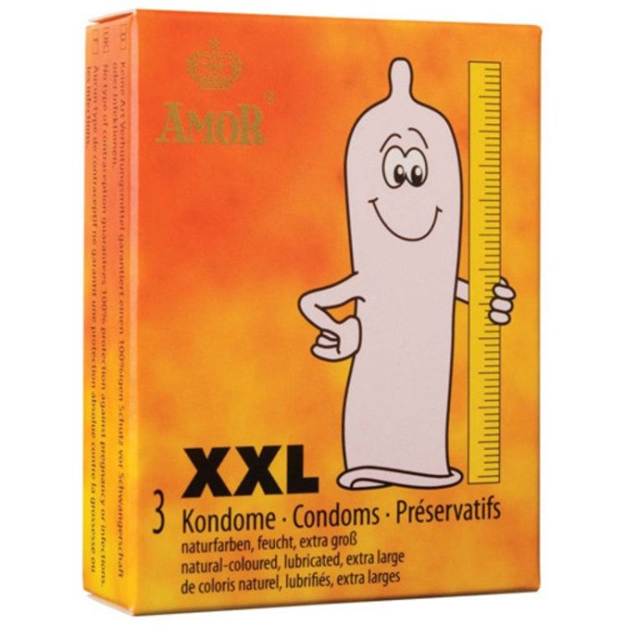Prezervative Amor "XXL" 3 Bucati - vedere frontala
