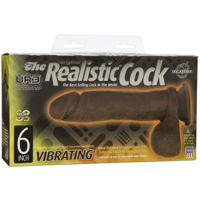 Vibrator Ultra Realistic 3.0 Vibrating Cock - 6 Black - vedere frontala