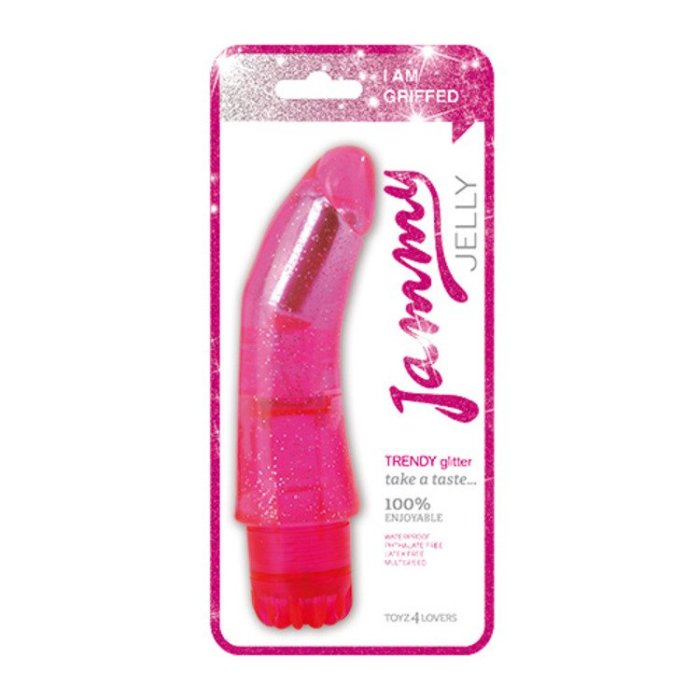 Vibrator Jammy Jelly Trendy Glitter Pink - vedere frontala