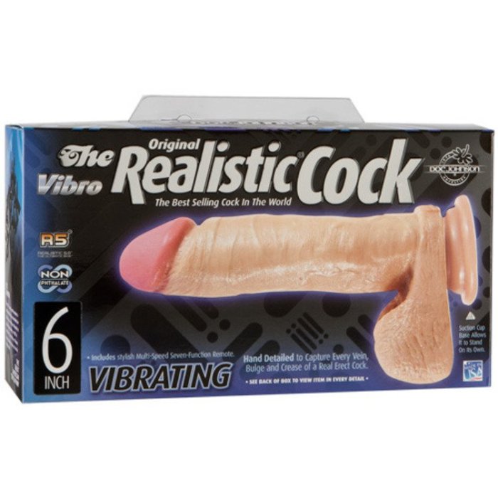 Realistic Cock - Vibrating 6 white - vedere frontala