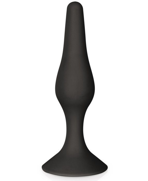 Plug Anal cu Ventuză Negru, Glamy, 15 cm, negru, (L)