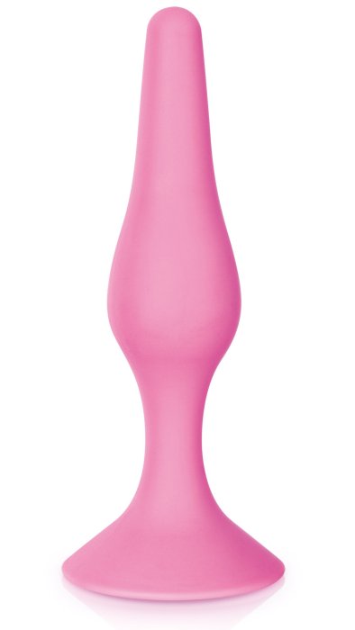 Plug Anal cu Ventuză Negru, Glamy, 15 cm, roz, (L)