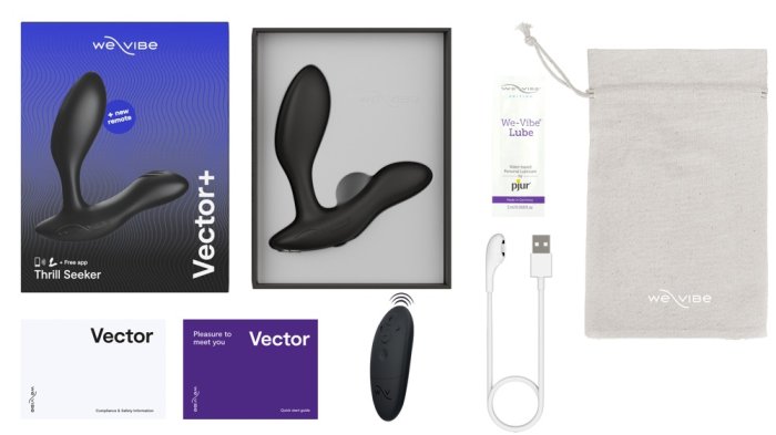 Vibrator We-Vibe »Vector+« 10,9 cm - Negru