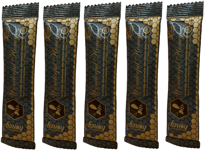 Miere Afrodisiaca Wonderful Honey – 5 Plicuri x 12g – Energie Rapida si Potenta Naturala - vedere frontala