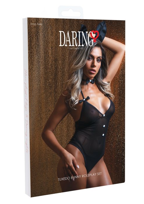Costumatie iepuras "Tuxedo Bunny Roleplay Set", Daring Intimates, S-L
