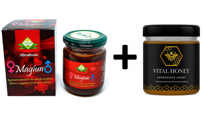 Pachet Magiun Afrodisiac Themra – Magiun Turcesc Natural pentru Potență și Energie, Borcan 240 gr.+ Miere Afrodisiaca Vital Honey – Borcan 240g