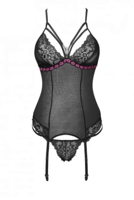 Set lenjerie sex corset sexy si chiloti, Livia Corsetti, Roxelani