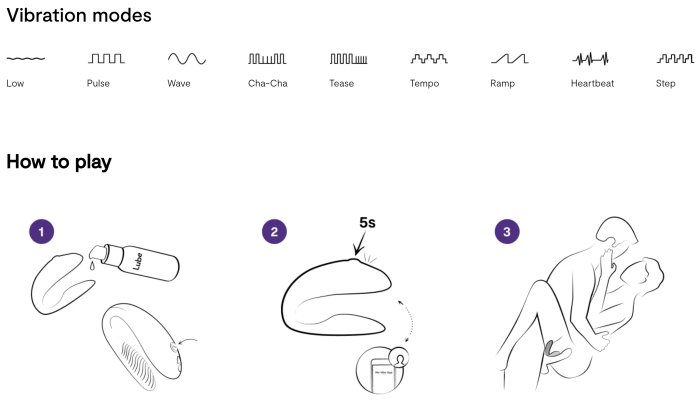 Vibrator Cupluri We-Vibe »Sync Go« Violet, Tester - culoare si material