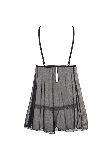 Babydoll  Beauty Night Lauren Chemise - Negru - detaliu finisaj