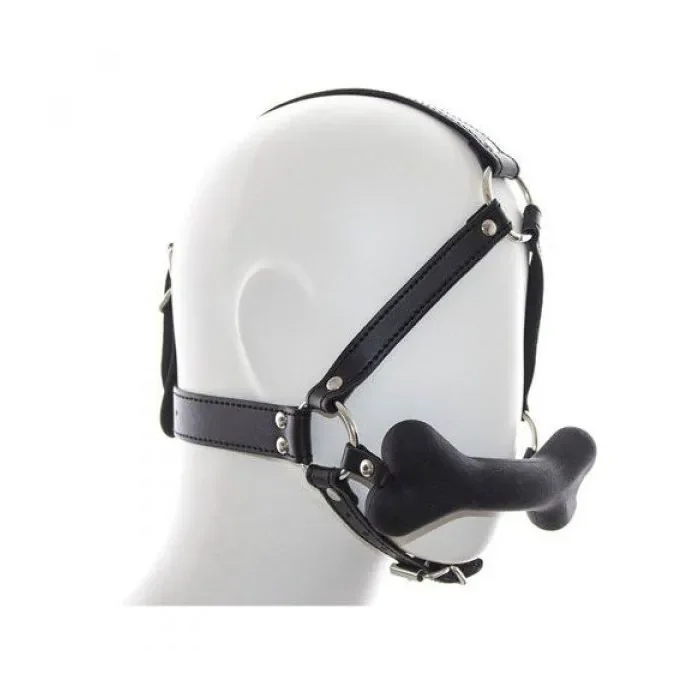 Harness Masca Head Harness + Ring Gag Calus forma de os de catel