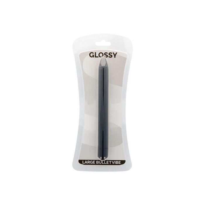 Vibrator Glossy Thin Vibe Deep Negru, 16,5 cm - culoare si material