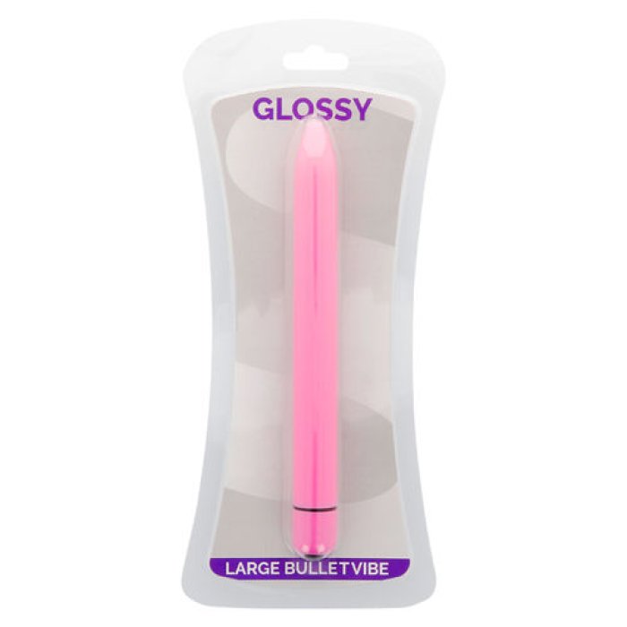 Vibrator Glossy Thin Vibe Deep Roze Lucios - culoare si material