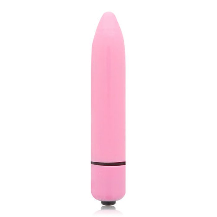 Vibrator Glossy Thin Vibe Deep Roze Lucios - detaliu design