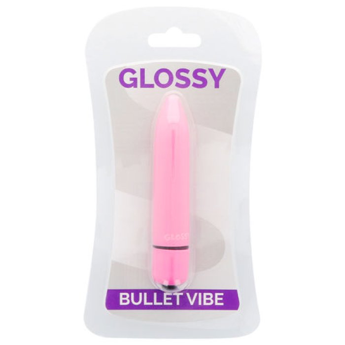 Vibrator Glossy Thin Vibe Deep Roze Lucios - culoare si material