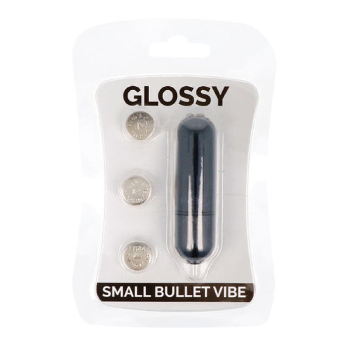 Vibrator Glossy Small Bullet, Negru