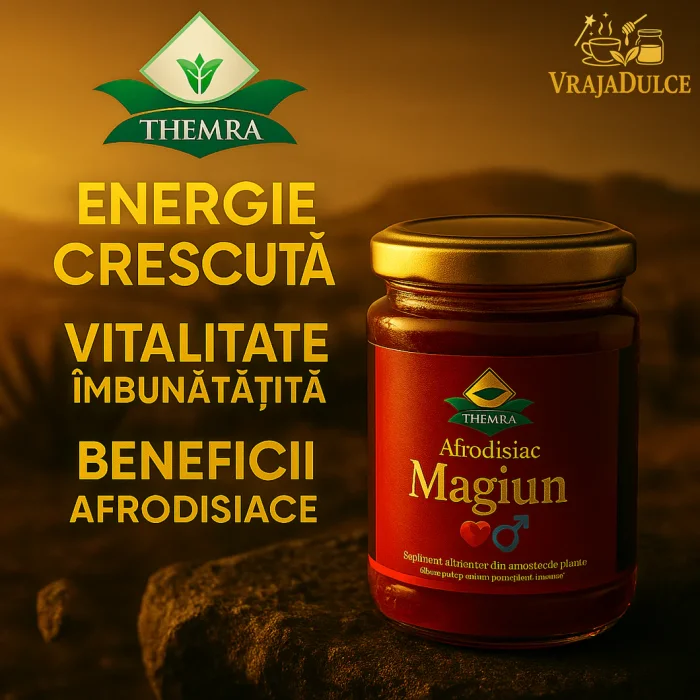 Pachet Magiun Afrodisiac Themra – Magiun Turcesc Natural pentru Potență și Energie, Borcan 240 gr.+ Miere Afrodisiaca Vital Honey – Borcan 240g