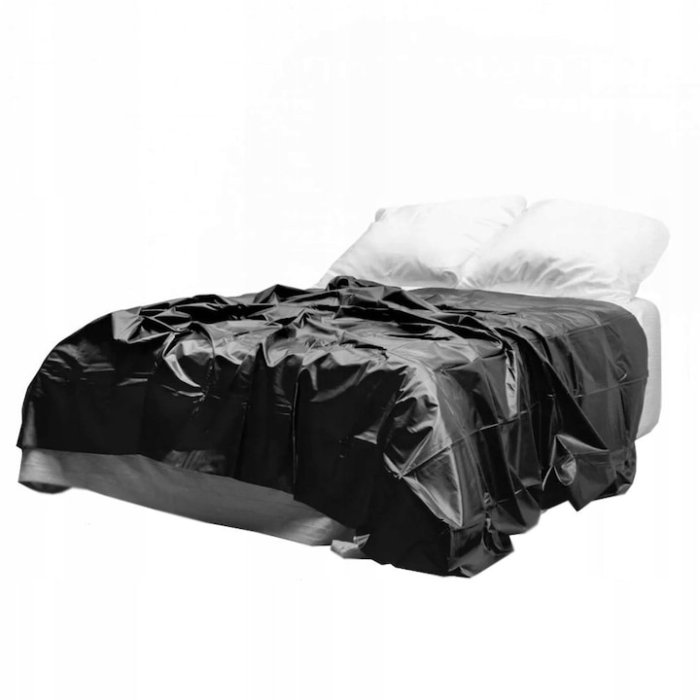 Cearsaf Latex Negru Wet Love [ 220 x 200 cm ] - detaliu design
