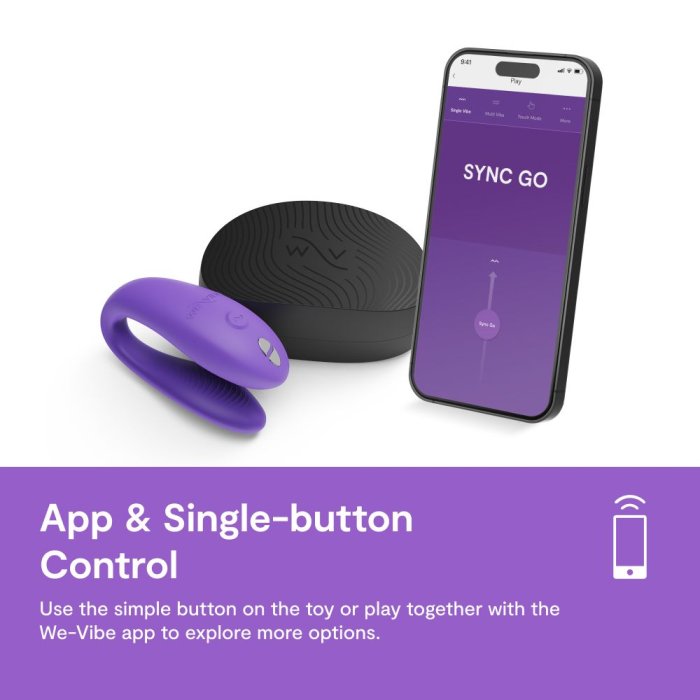 Vibrator Cupluri We-Vibe »Sync Go« Violet, Tester - vedere laterala