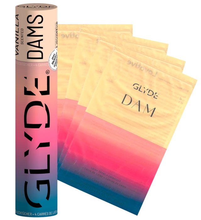 Prezervative Femei Sheer Glyde Dams "Oral Dams Vanilla" 4 Bucati - Vanilie