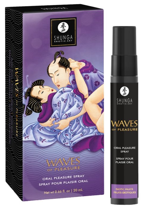 Shunga Oral Spray, Waves of Pleasure, aroma Fructe Exotice, 20 ml
