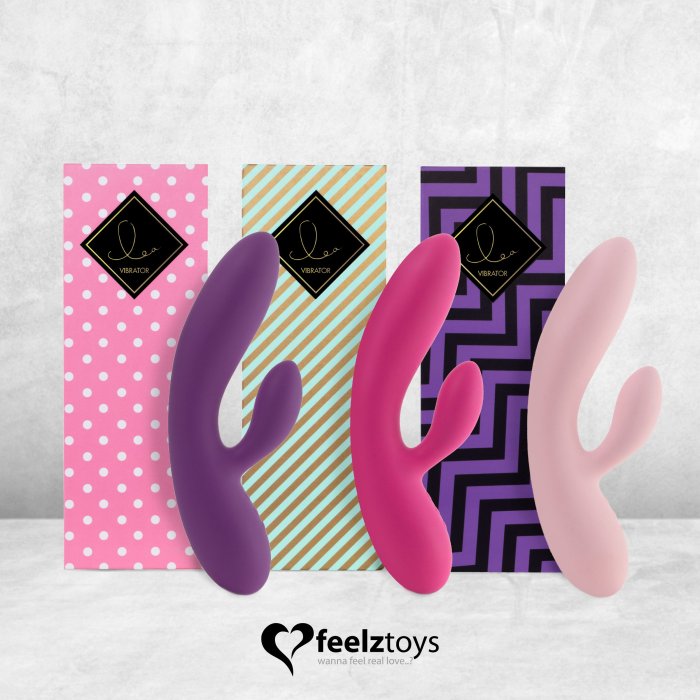 FeelzToys - Lea Rabbit Vibrator - Light Pink - accesorii incluse