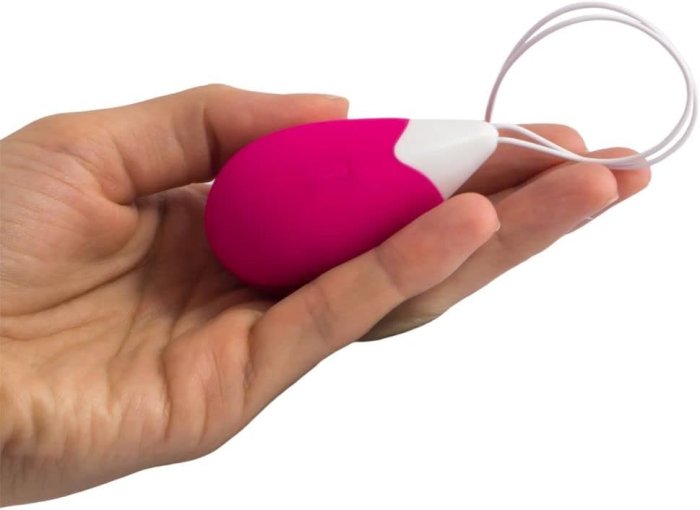 Ou Vibrator Feelztoys Anna Vibrating Egg Remote Deep Pink - dimensiuni complete