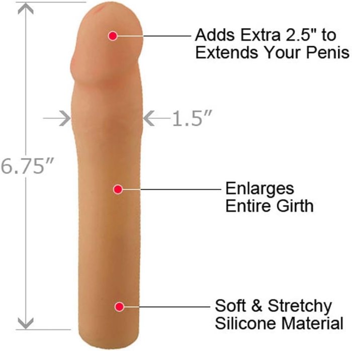 Prelungitor Penis, Pipedream Toys Real Feel Penis Extension, 17 cm [+6cm]