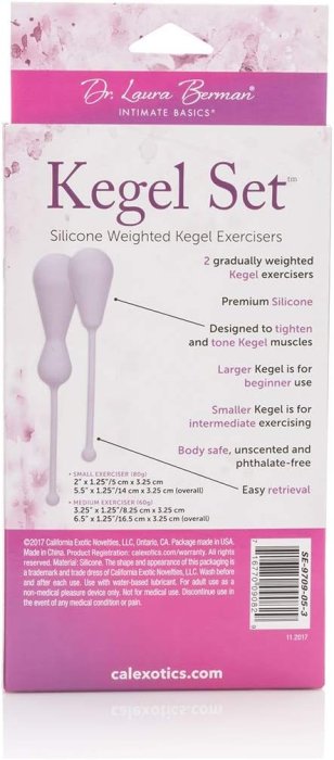 Set bile silicon CalExotics, Weighted pentru Exercitii Kegel - Purple, 0.37 kg