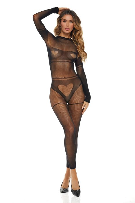 Bodystocking Plasa Rene Rofe, Mad Love - Negru