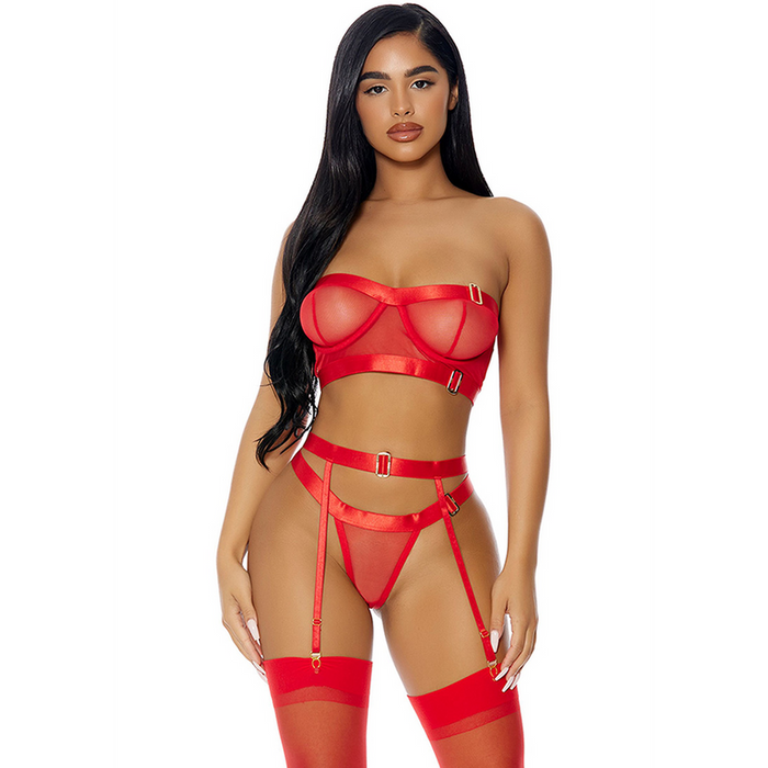 Set Lenjerie intima Forplay Good As Gold - Rosu