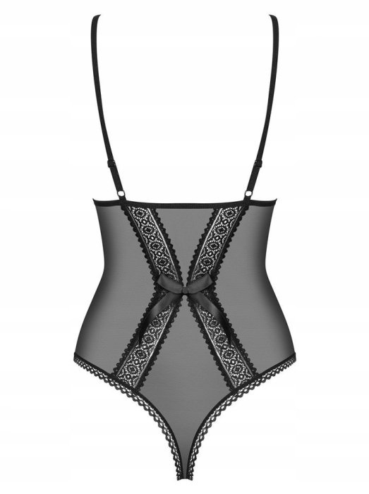 Body dantela transparenta delicat - Obsessive 862-TED - negru