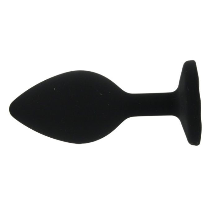 ​Dop anal din silicon Toosh, mic, negru, 7,4 cm, Small