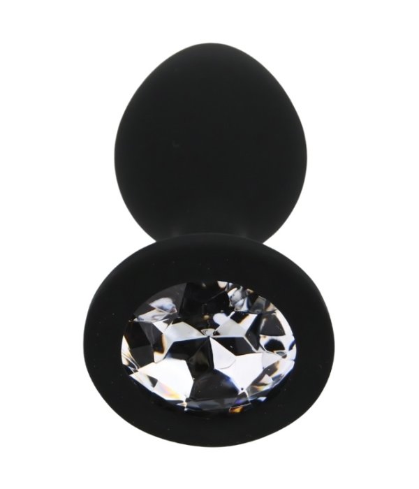 ​Dop anal din silicon Toosh, mic, negru, 7,4 cm, Small