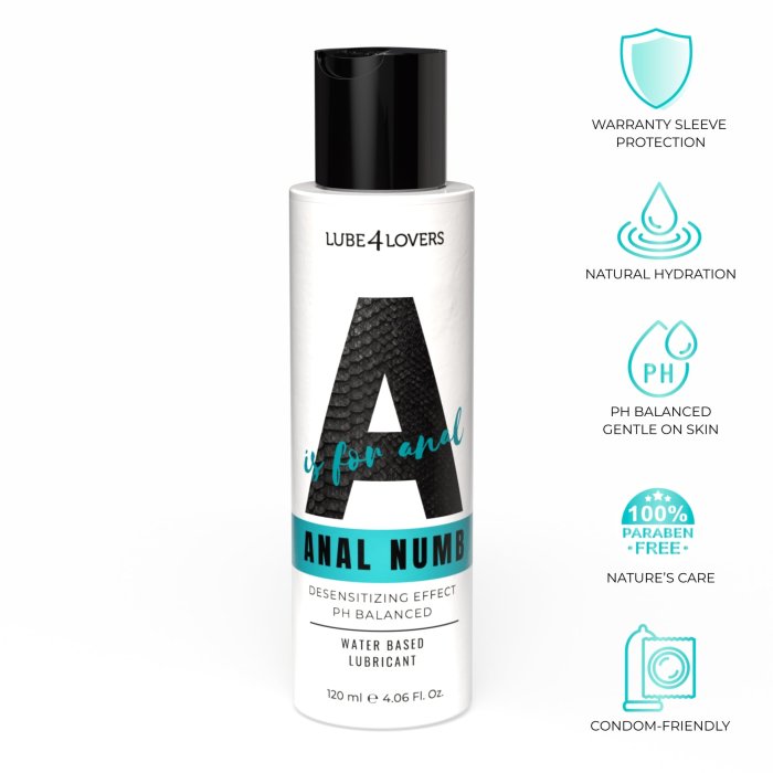 Lubrifiant Anal Numb, pe baza de apa, A is for Anal, 120 ml