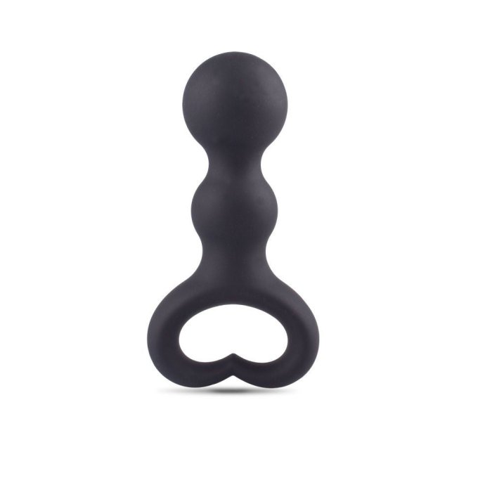 Plug anal Heart Clip Tip, Toyz4Lovers, Negru