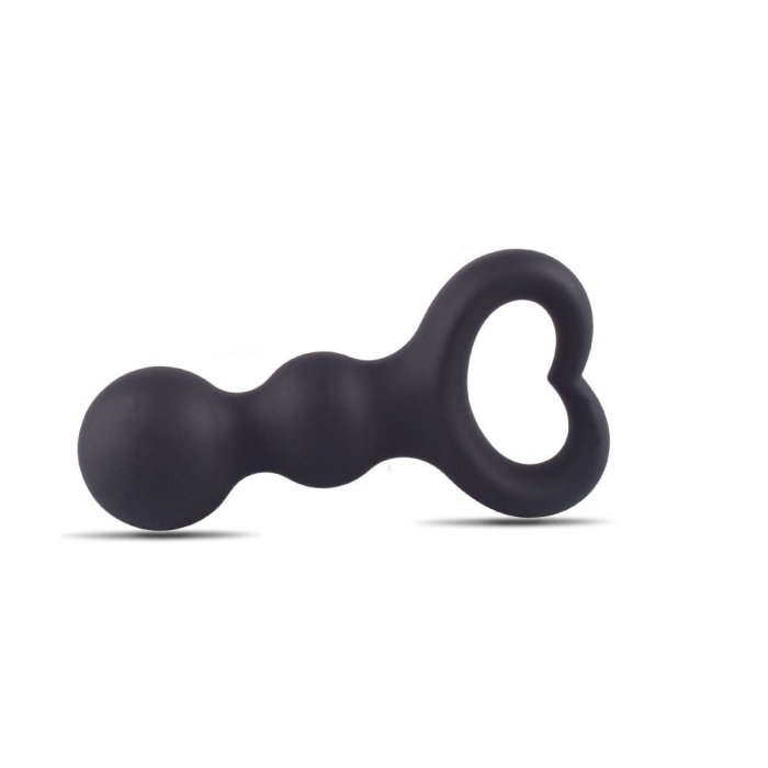 Plug anal Heart Clip Tip, Toyz4Lovers, Negru