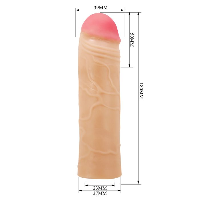 Prelungitor Penis Realistic, Pretty Love, Chane 2" [+5 cm]