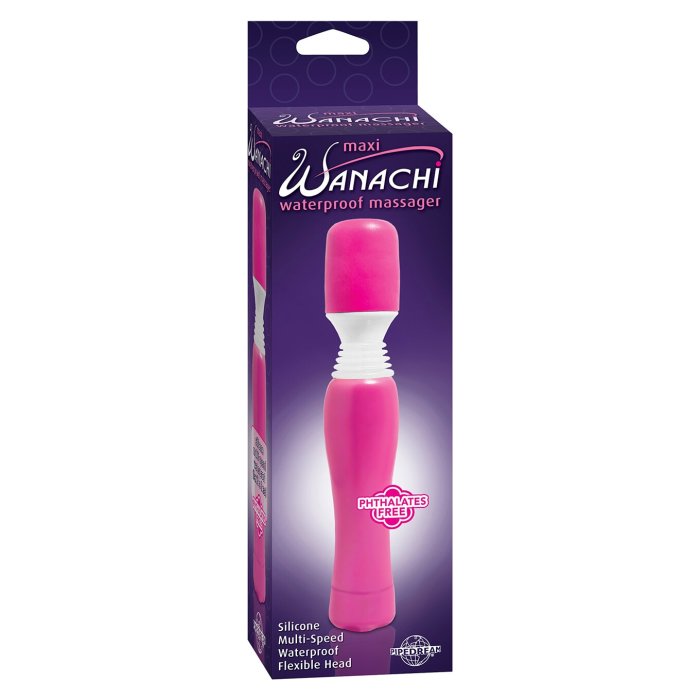 Aparat masaj Wanachi Maxi Wand, Pipedream, Waterproof Vibrator Multi-Speed, Roz
