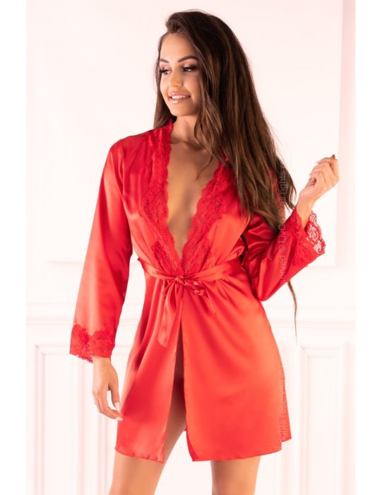 Set Camasa si Halat Jacqueline Red LC 90249 Livia Corsetti - Rosu