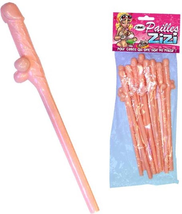 Set paie de baut model penis, Zizi, 10 bucati - vedere frontala