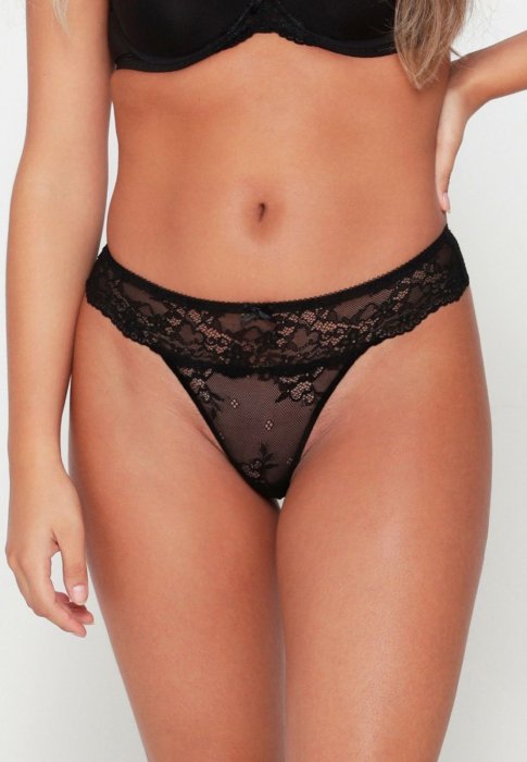 Tanga Dantelat LingaDore - Negru
