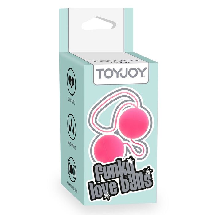 Bile Vaginale Kegel ToyJoy "Funky Love Balls" 21 cm - Rosu##